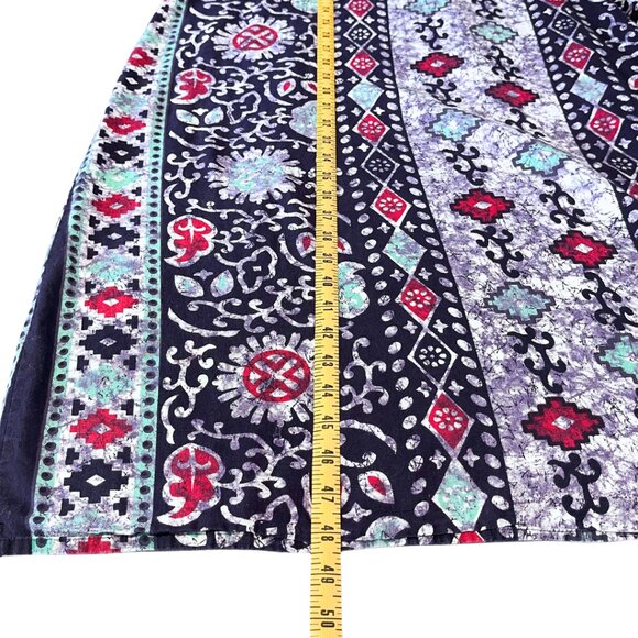 Masha Sleepwear Nightgown Zip Robe Cotton Batik Print Womens OS Floral Bohemian - Picture 7 of 7